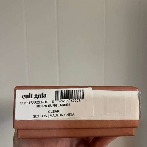 NIB CULT GAIA Meira Oversized Square Sunglasses Clear - Picture 7 of 7